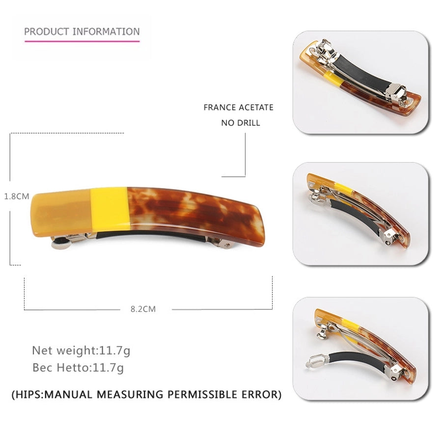 Women's Simple Style Classic Style Color Block Acetic acid sheets Hair Clip