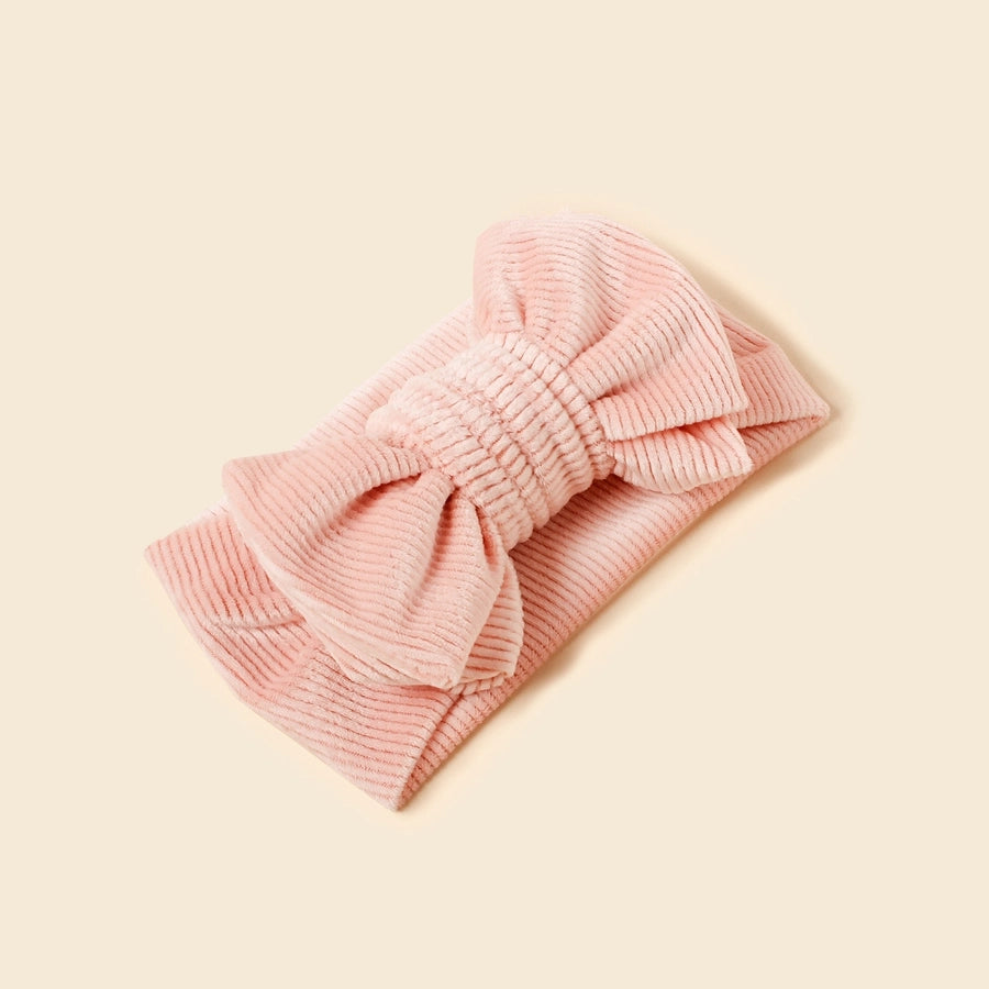 simple style solid color bow knot cloth hair band