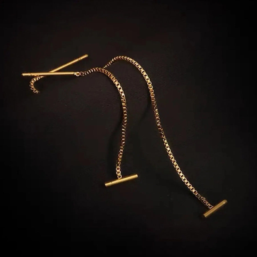 1 Pair Casual Simple Style Solid Color Titanium Steel Ear line