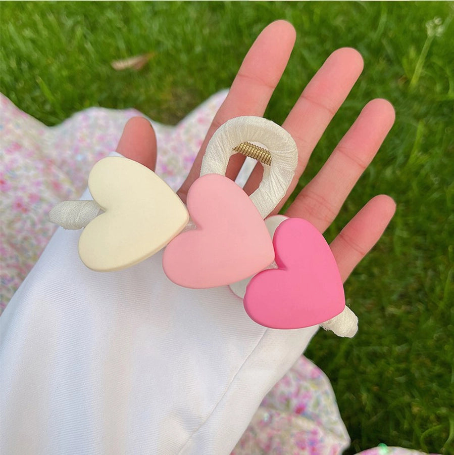 Online celebrity Korean style gradient love back head temperament female hairpin summer simple sweet  shark clip grip