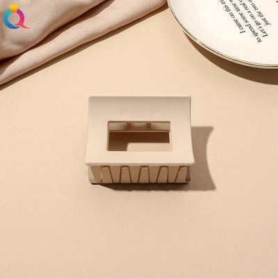 fashion solid color plastic metal hair claws 1 piece
