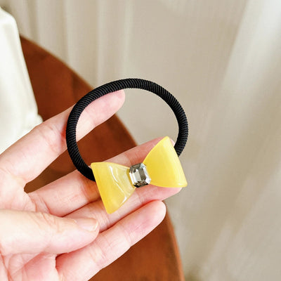 Women's Elegant Sweet Bow Knot Acetic acid sheets Inlay Rhinestones Hair Clip Hair Tie