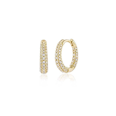 1 Pair IG Style Simple Style Geometric Inlay Copper Zircon Gold Plated Earrings