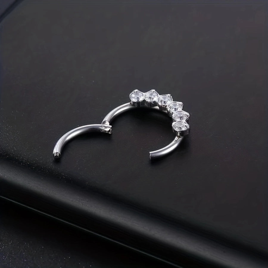 1 Piece Nose Rings & Studs Simple Style Round 304 Stainless Steel Nose Rings & Studs