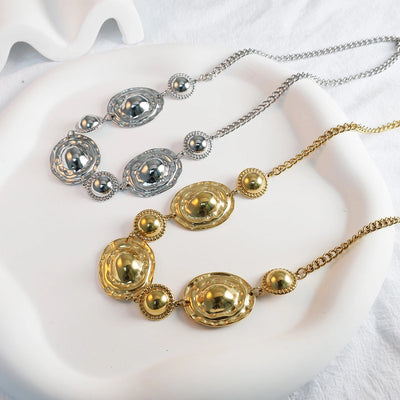 Jewelry Streetwear Geometric 304 Stainless Steel Plating Earrings Necklace