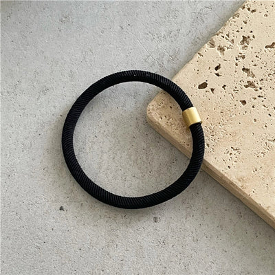 fashion solid color cloth hair tie 1 piece