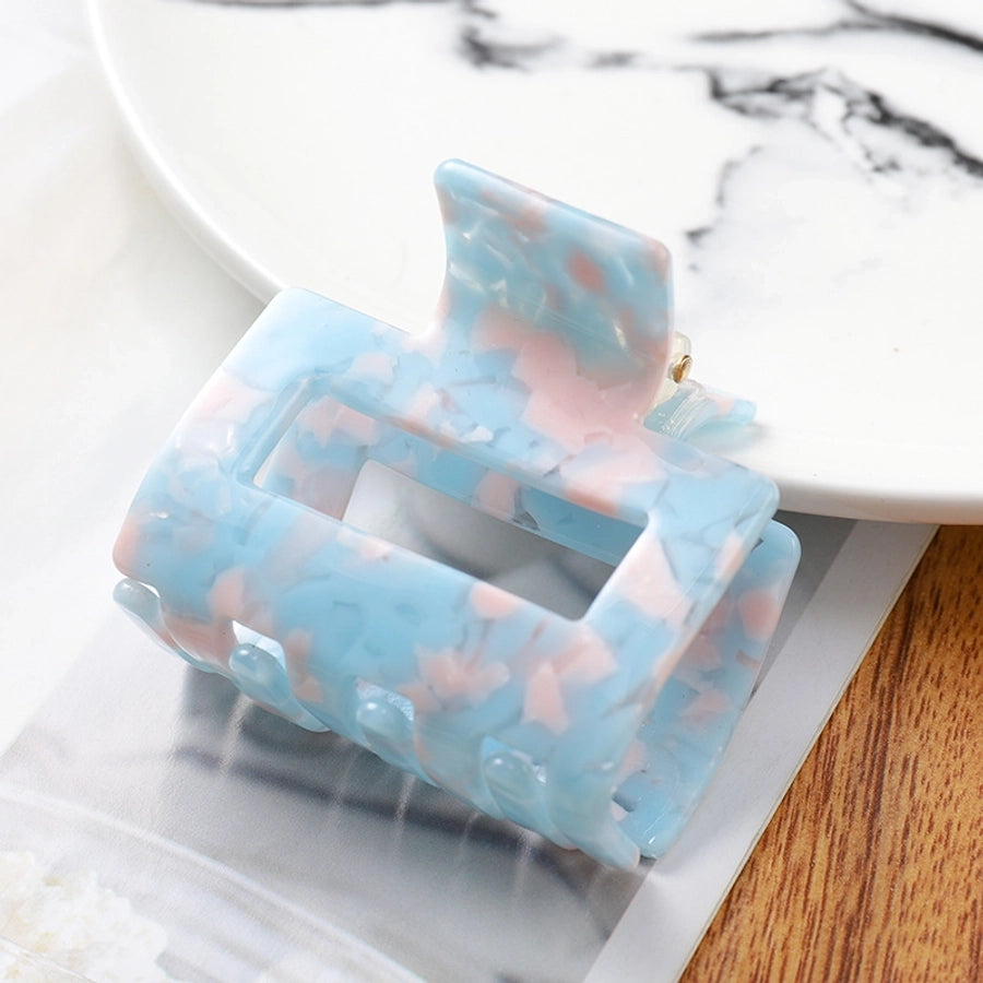 simple style color block acetic acid sheets carving hair claws 1 piece