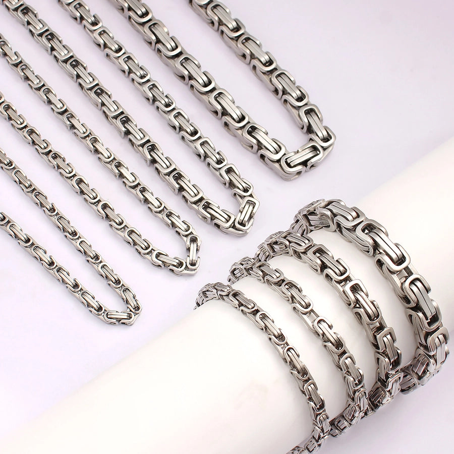 Jewelry Hip-Hop Commute Geometric 667 Stainless Steel Bracelets Necklace