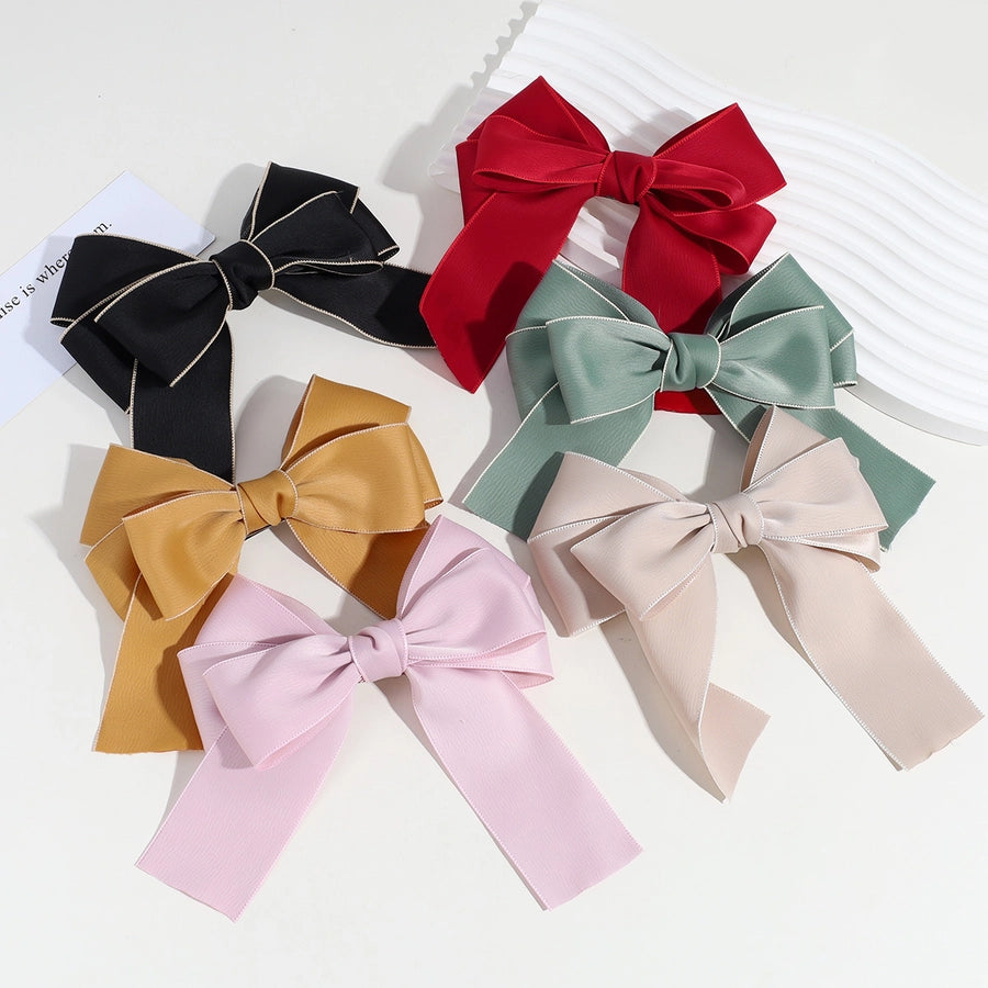 sweet bow knot polyester hair clip