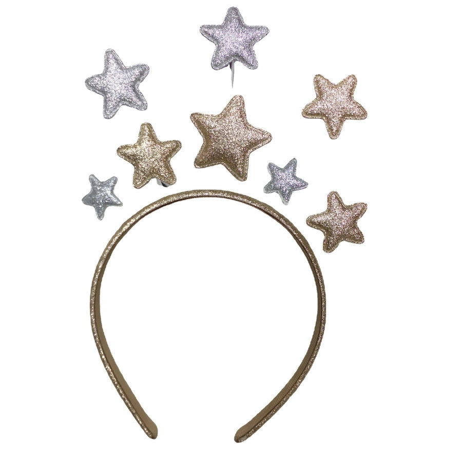 new Christmas creative small fresh five-pointed star children's hairband hair accessories metal around the side headband
