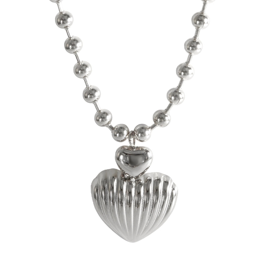 Jewelry IG Style Simple Style Commute Heart Shape 304 Stainless Steel Earrings Necklace