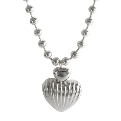 Jewelry IG Style Simple Style Commute Heart Shape 304 Stainless Steel Earrings Necklace