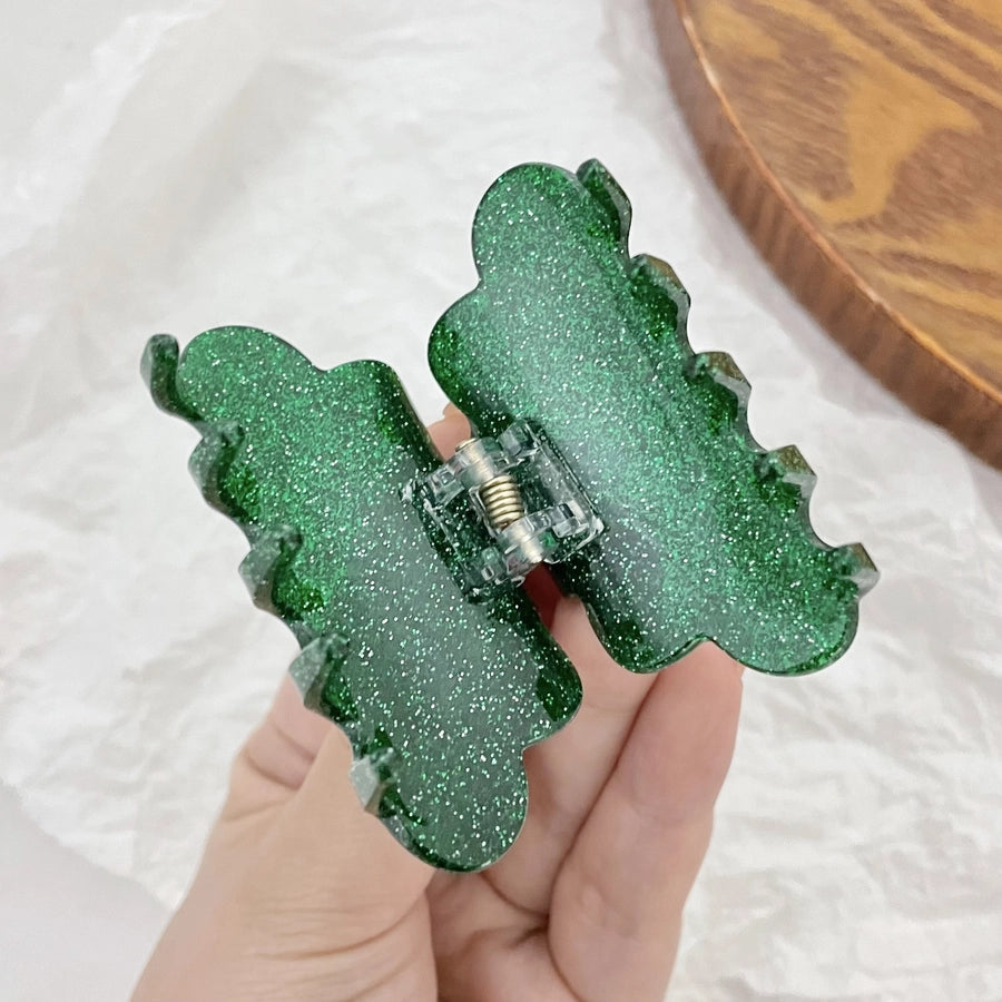 sweet solid color arylic hair claws