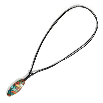 Bohemian Geometric natural stone Polyester Fiber (Polyester) Pendant Necklace In Bulk