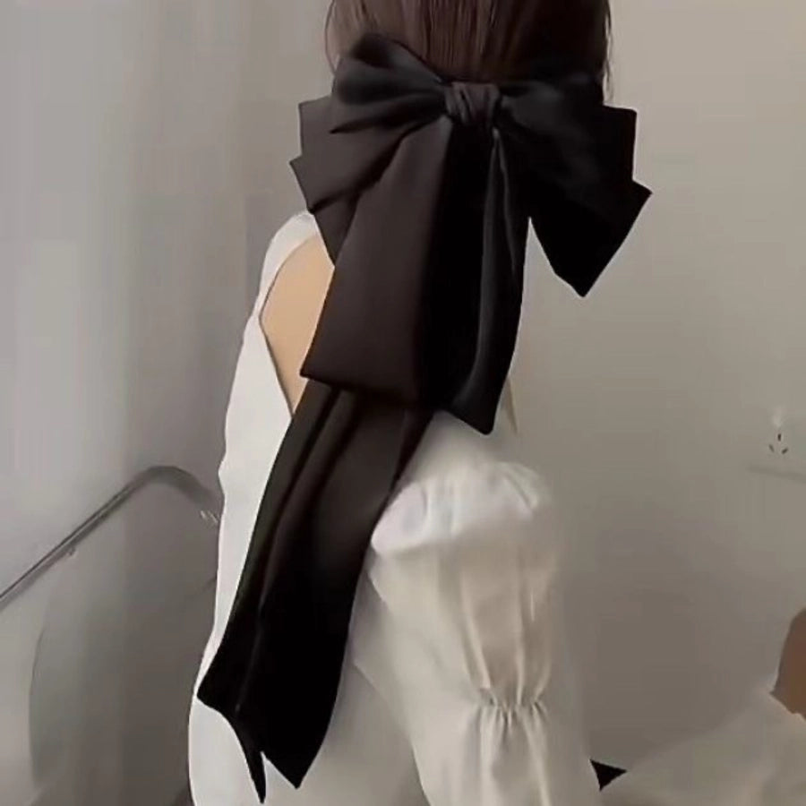 Women's Simple Style Bow Knot satin Hair Clip