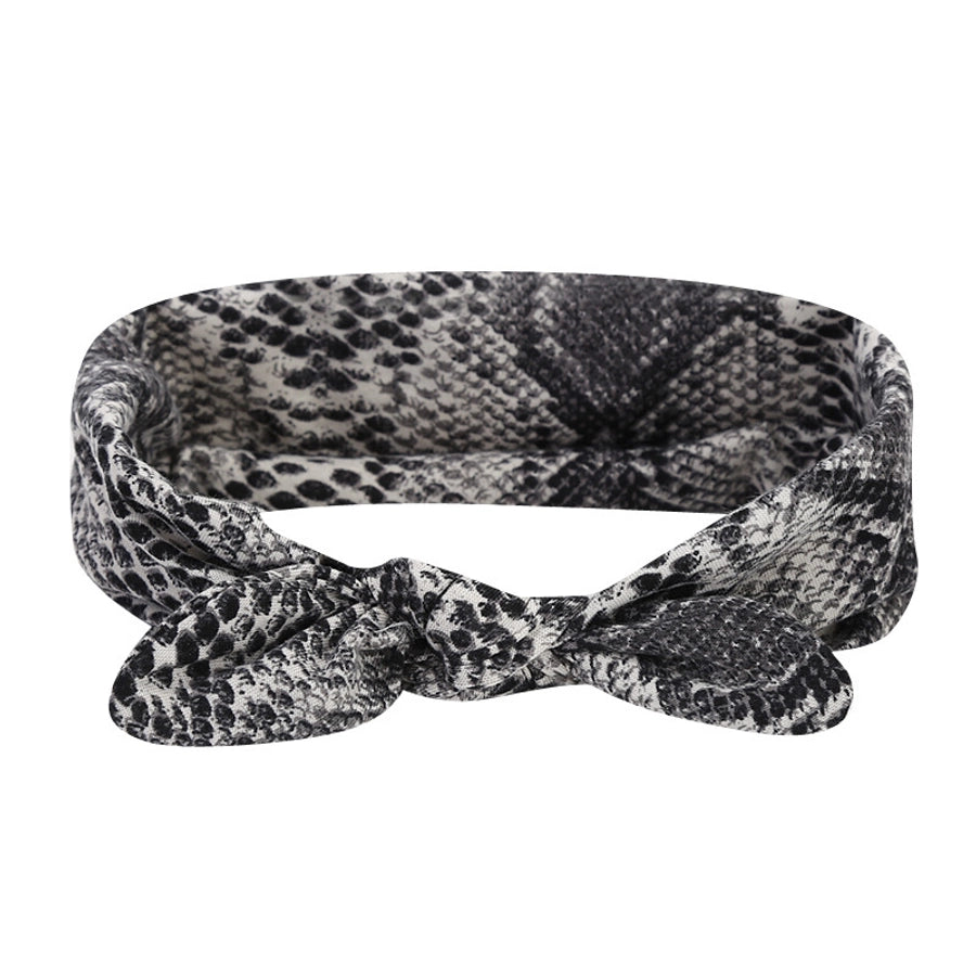 women's simple style solid color snakeskin leopard cloth hair band