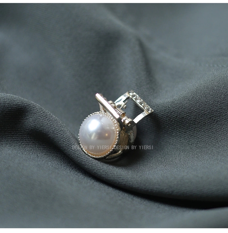 fashion flower bow knot alloy plating inlay rhinestones pearl hair claws 1 piece