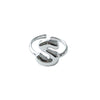 Copper Brass 18K Gold Plated Letter Open Rings
