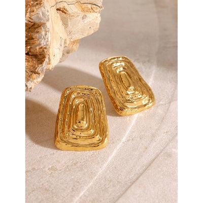 1 Pair Simple Style Classic Style Swirl Pattern Solid Color 304 Stainless Steel Stainless Steel Earrings