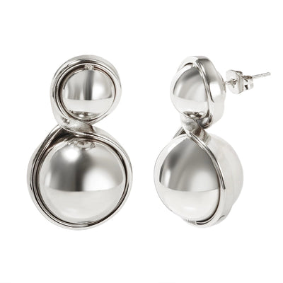 Jewelry Simple Style Classic Style Circle 304 Stainless Steel Jewelry Set