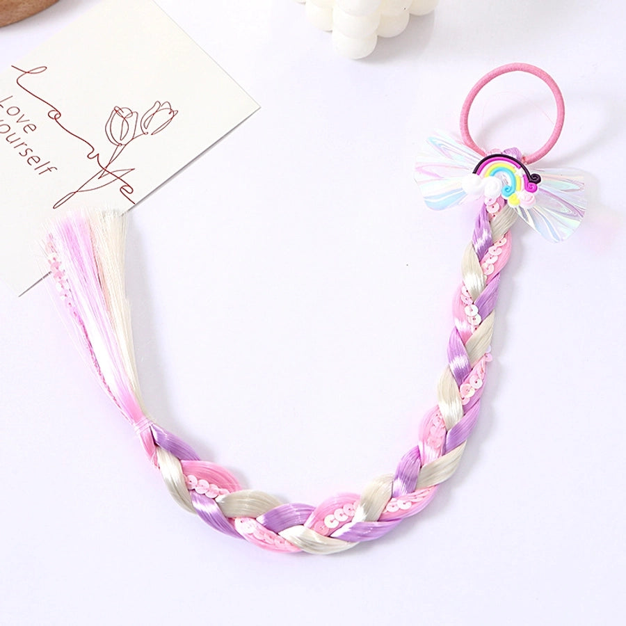 Girl'S Cute  Bow Knot Snowflake chemical fiber Inlay Rhinestones Hair Tie