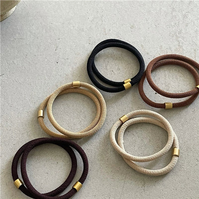 fashion solid color cloth hair tie 1 piece