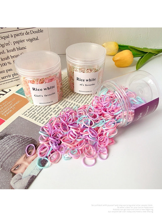 Children's hair accessories disposable rubber band Small color baby head rope does not hurt the hair high elastic girl tie head rubber band