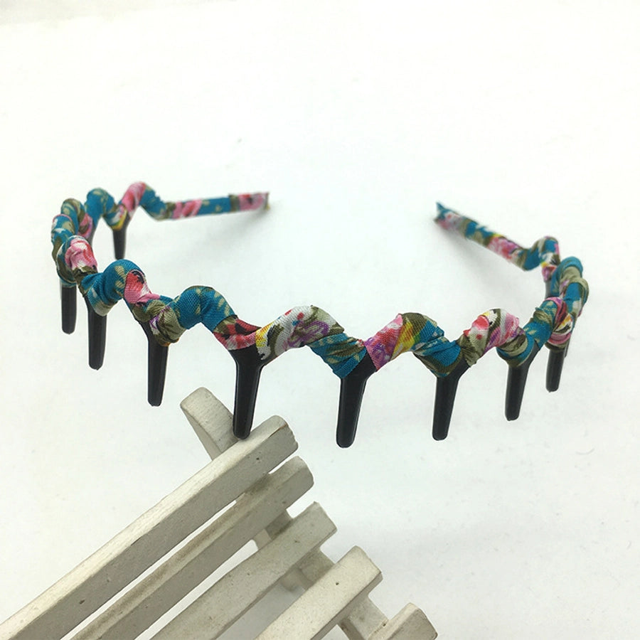 Fluffy Fabric Winding Toothed Hair Band Women's Hair Accessories Headwear Wave Headband Small Accessories Hair Bundles