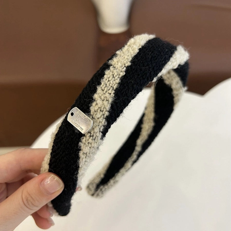 women's lady solid color yarn hair band