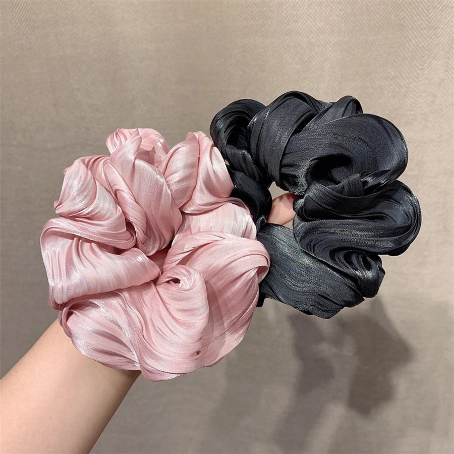 simple style solid color cloth hair tie