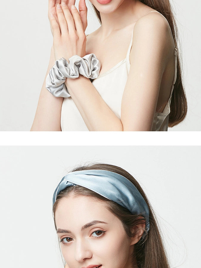 Strictly Selected 19 Mm Silk Hair Band Hair Ring Head Flower 100%  Silk Large Intestine Hair Ring Bright Color Hair Accessories Light Luxury Gift