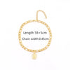 201 Stainless Steel Copper Inlay Letter Rectangle Zircon Bracelets