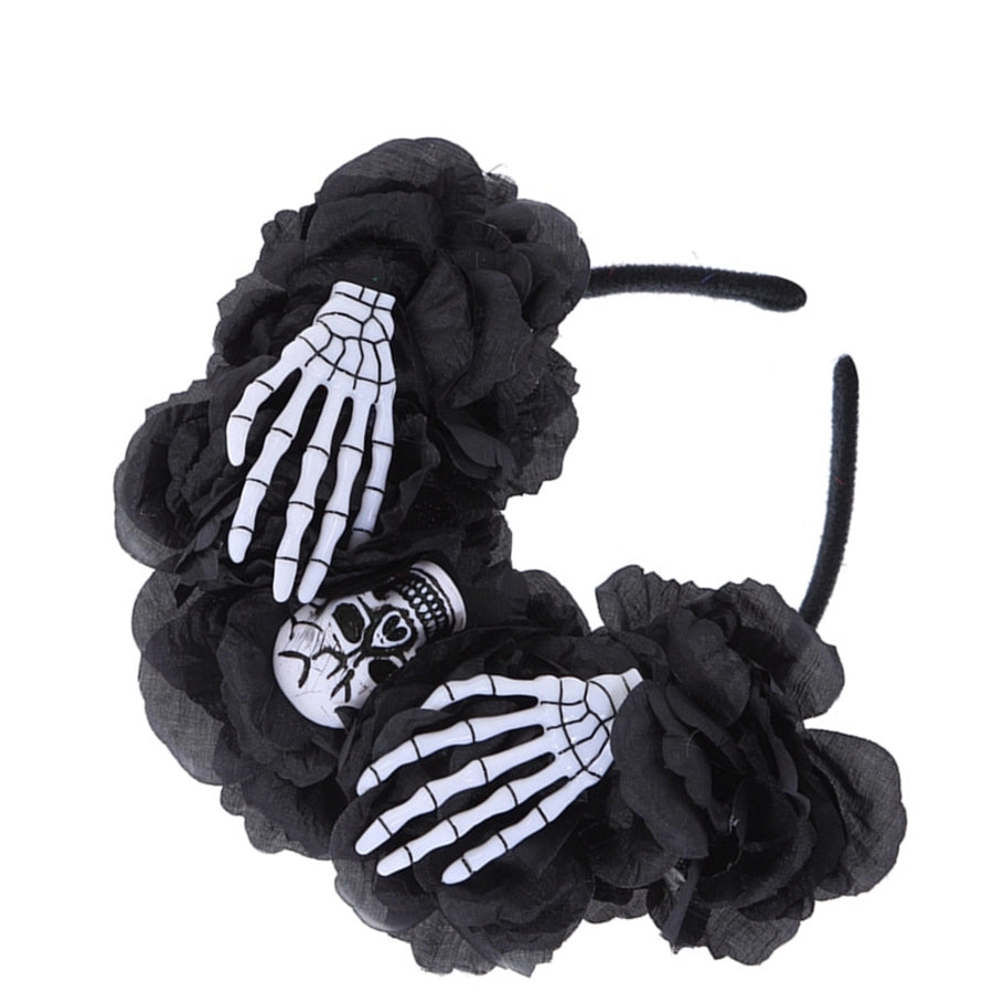 funny skull cloth patchwork hair band
