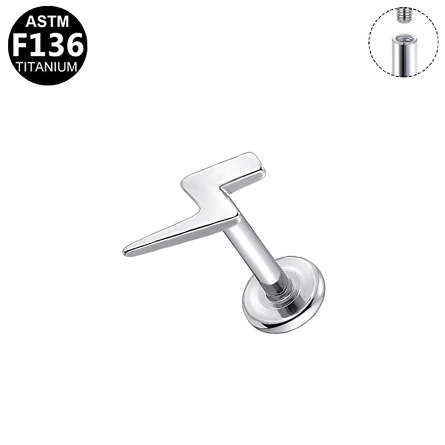 1 Piece Lip Rings Casual Star Moon Pure Titanium Titanium Alloy 14K Gold Plated White Gold Plated Lip Rings Ear Cartilage Rings & Studs