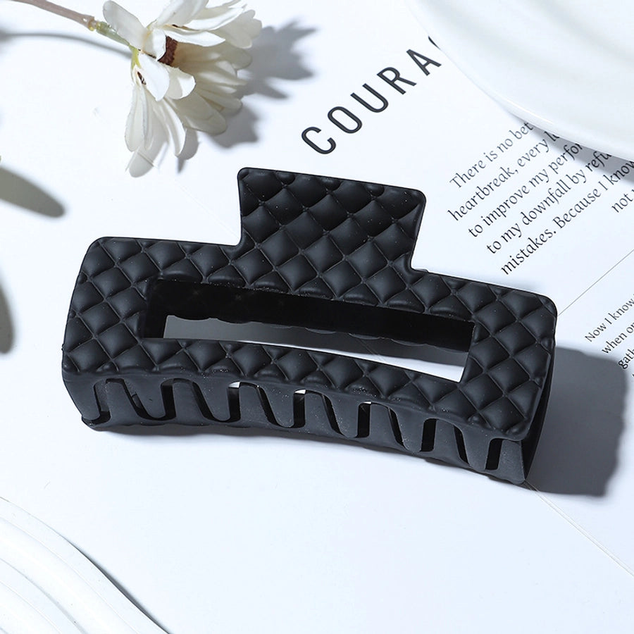 elegant simple style solid color plastic resin hair claws