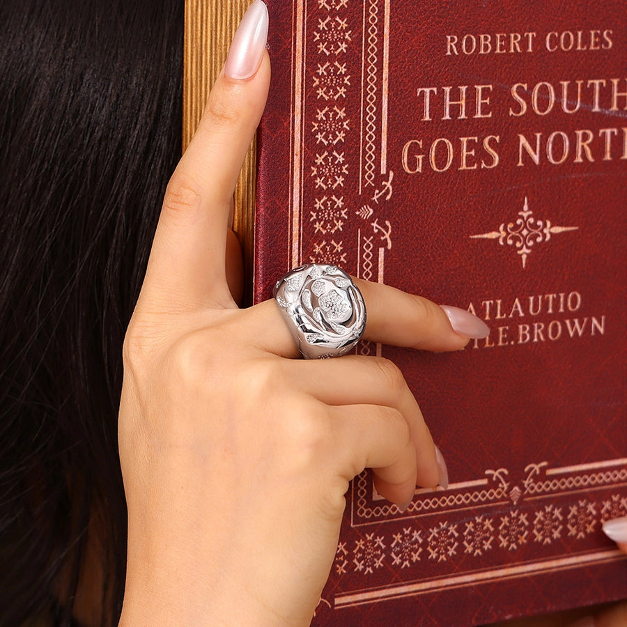 Jewelry Casual Elegant Modern Style Solid Color 304 Stainless Steel 18K Gold Plated Plating Rings