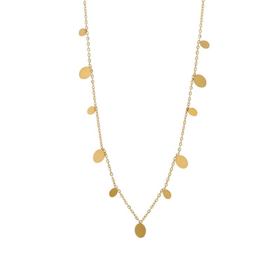 Jewelry Simple Style Geometric 304 Stainless Steel 18K Gold Plated Multi Charms Necklace