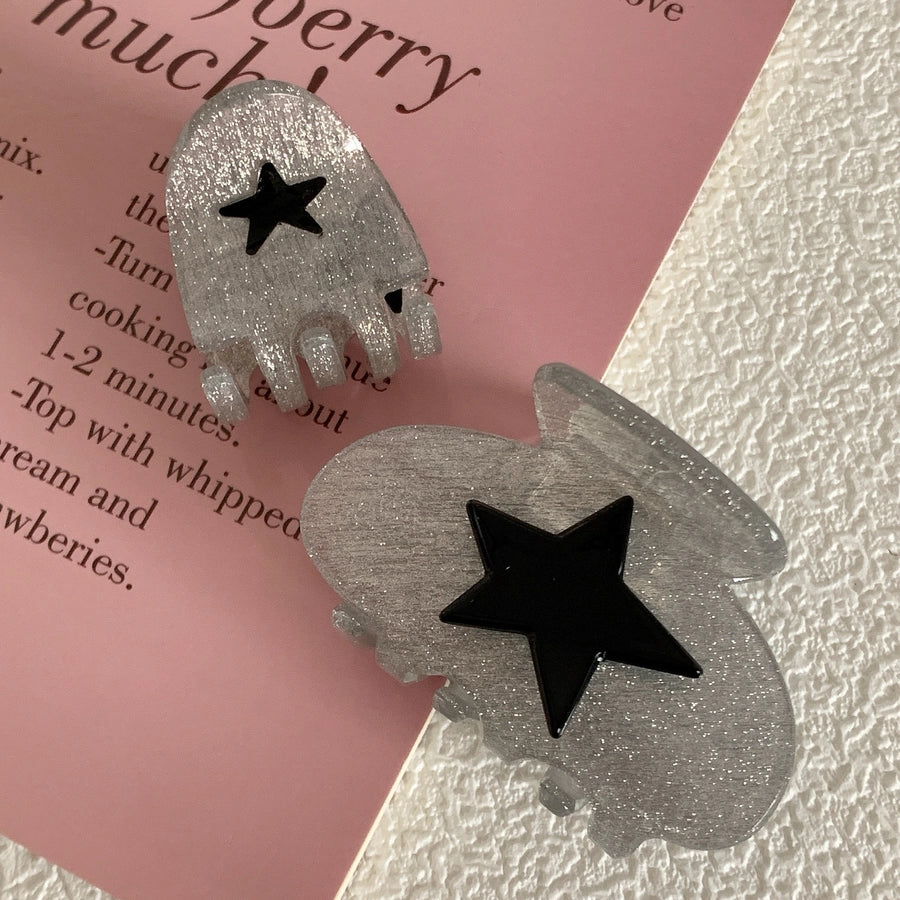 women's vintage style pentagram acetic acid sheets hair claws