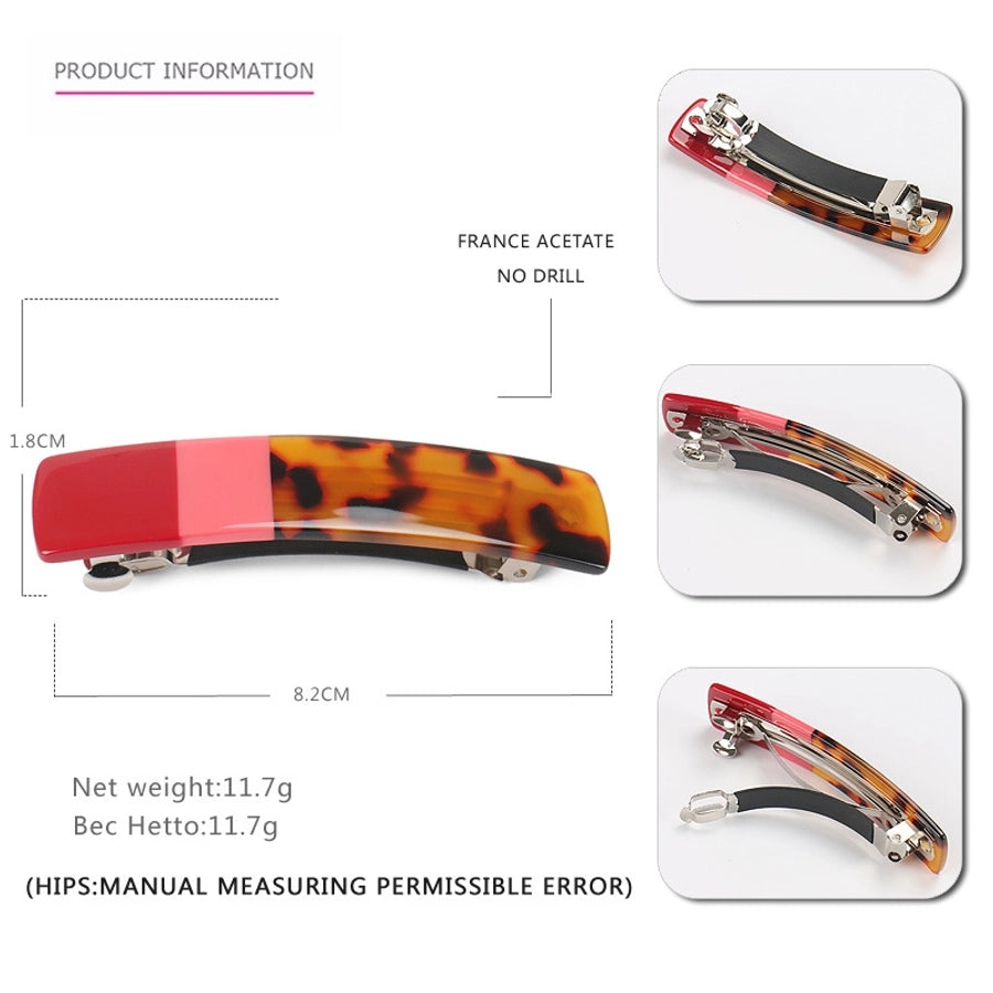 Women's Simple Style Classic Style Color Block Acetic acid sheets Hair Clip