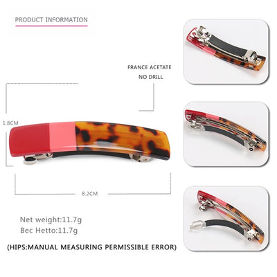 Women's Simple Style Classic Style Color Block Acetic acid sheets Hair Clip