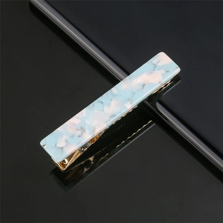 fashion marble acetic acid sheets metal hair clip 1 piece