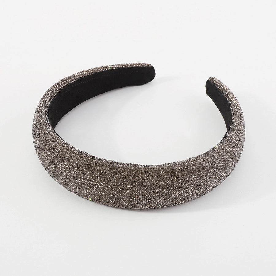 fashion solid color rhinestone handmade hair band 1 piece