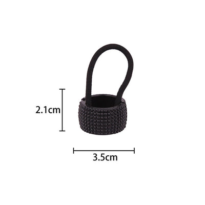 women's classic style circle plastic plating hair tie