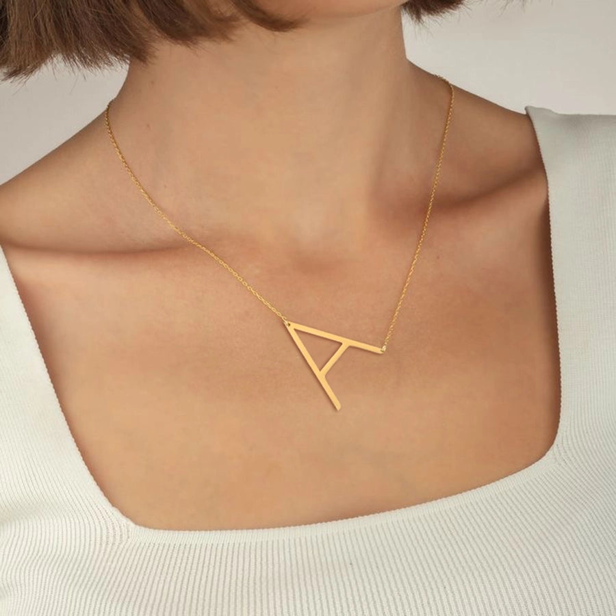 Jewelry Elegant Simple Style Classic Style Letter 201 Stainless Steel 304 Stainless Steel Pendant Necklace