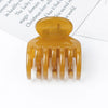 simple style solid color plastic resin hollow out hair claws 1 piece