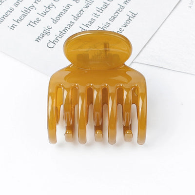 simple style solid color plastic resin hollow out hair claws 1 piece
