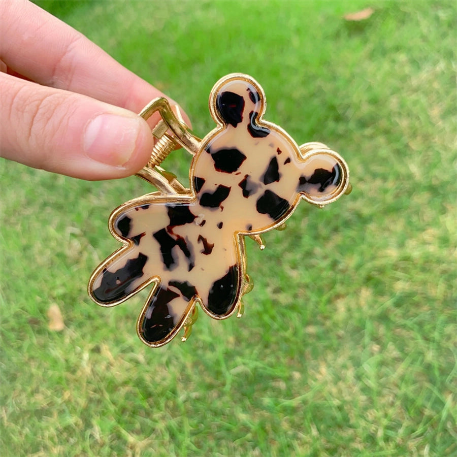 cute plaid bear leopard pvc alloy hair claws