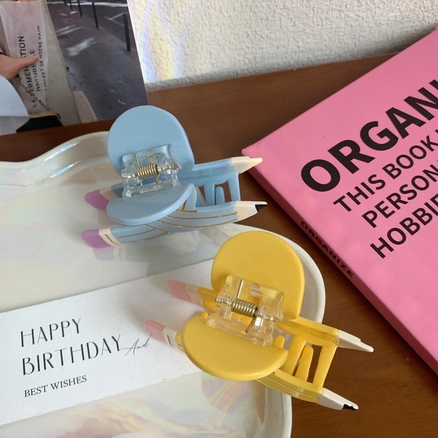 Women's Korean Style pencil Acetic acid sheets Hair Claws