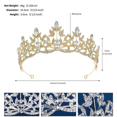 women's retro water droplets alloy inlay zircon crown