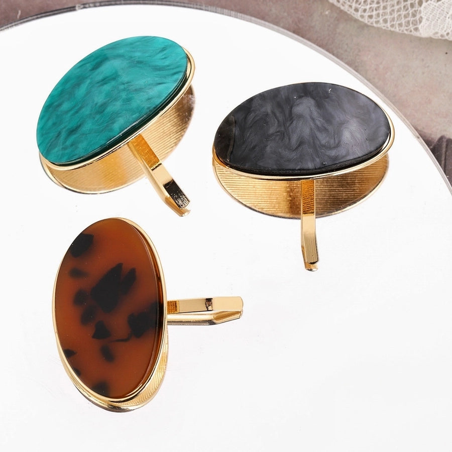 Women's Retro Color Block Acetic acid sheets Plating Hair Clip